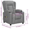 vidaXL Fauteuil de massage électrique Gris Similicuir