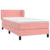vidaXL Sommier &agrave; lattes de lit avec matelas Rose 90x190 cm Velours
