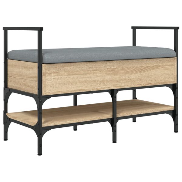 vidaXL Banc &agrave; chaussures ch&ecirc;ne sonoma 85,5x42x57,5 cm bois ing&eacute;nierie
