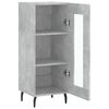 vidaXL Buffet Gris b&eacute;ton 34,5x34x90 cm Bois d'ing&eacute;nierie