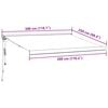 vidaXL Auvent rétractable anthracite/blanc 3x2,5 m tissu et aluminium