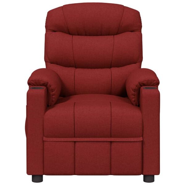 vidaXL Fauteuil de massage Rouge bordeaux Tissu