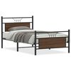 vidaXL Cadre de lit sans matelas ch&ecirc;ne marron 100x200 cm