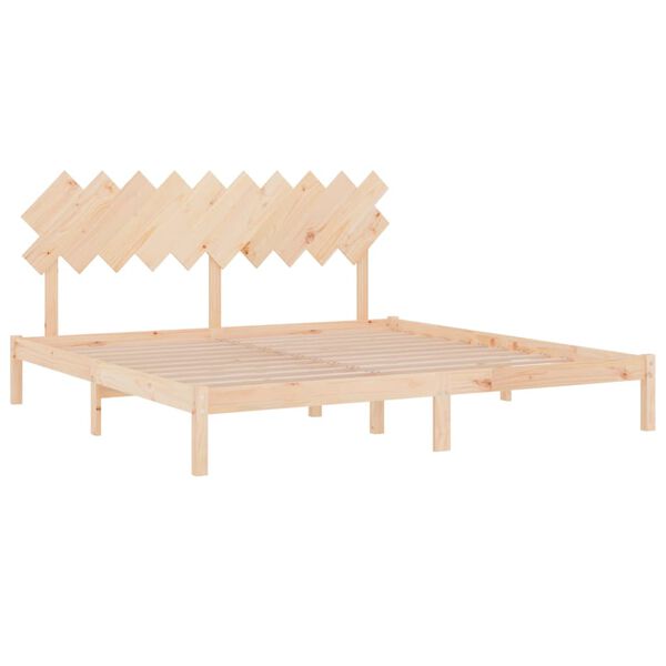 vidaXL Cadre de lit sans matelas 200x200 cm bois massif