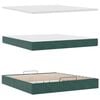 VidaXL Cadre de lit ottoman avec matelas vert fonc&eacute; 180x200cm velours