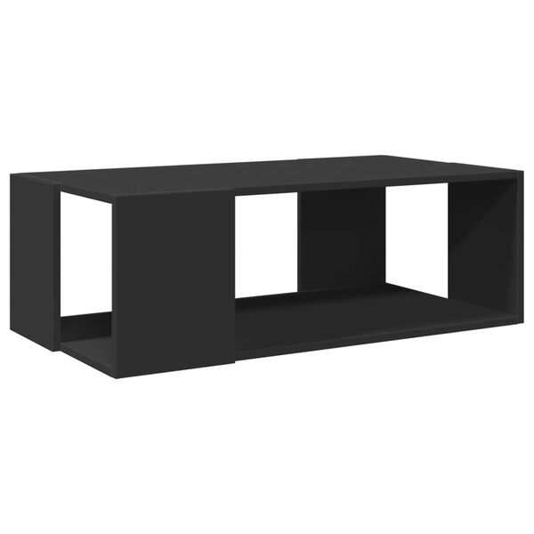 vidaXL Table basse noir 89,5x48x30 cm bois d'ing&eacute;nierie
