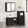 vidaXL Ensemble de meubles salle de bain 3 pcs noir bois d'ing&eacute;nierie