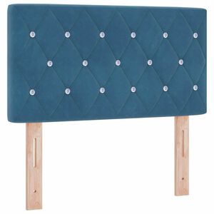 vidaXL T&ecirc;te de lit LED avec t&ecirc;te de lit Bleu fonc&eacute; 80 cm Polyester