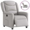 vidaXL Fauteuil inclinable électrique gris nuage tissu