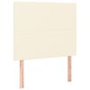 vidaXL Sommier &agrave; lattes de lit avec matelas Cr&egrave;me 90x190 cm Similicuir