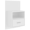 vidaXL Tables de chevet murales 2 pcs Blanc brillant