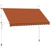 vidaXL Auvent manuel r&eacute;tractable 350 cm Orange et marron