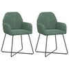 vidaXL Chaises de salle &agrave; manger 2 pc Velours Vert Mer 55 x 50 x 84 cm