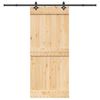 vidaXL Porte coulissante et kit de quincaillerie 90x210 cm pin massif
