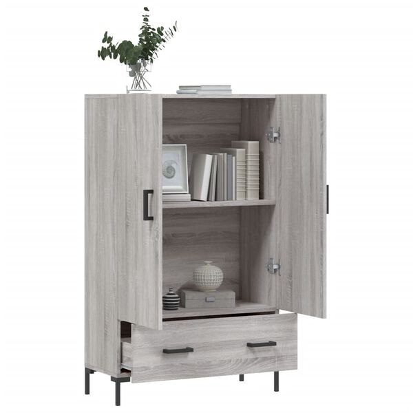 vidaXL Buffet haut sonoma gris 69,5x31x115 cm bois d'ing&eacute;nierie