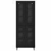 vidaXL Haut Armoire Ch&ecirc;ne noir 69,5 x 34 x 180 cm Bois d'ing&eacute;nierie