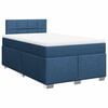 vidaXL Sommier &agrave; lattes de lit avec matelas bleu 120x190 cm tissu