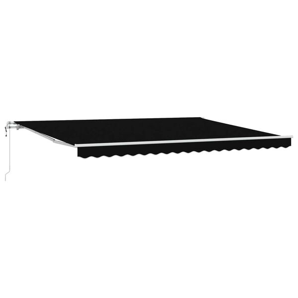 vidaXL Auvent R&eacute;tractable Noir 450 &times; 300 cm Tissu et acier