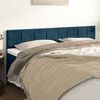 vidaXL T&ecirc;tes de lit Bleu fonc&eacute; 160 x 5 x 78/88 cm Velours