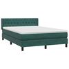 vidaXL Sommier &agrave; lattes de lit et matelas vert fonc&eacute; 140x220cm velours