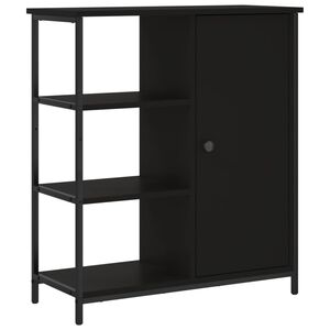 vidaXL Buffet noir 70x30x80 cm bois d'ing&eacute;nierie