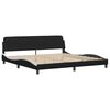 vidaXL Cadre de lit Viana sans matelas noir et blanc 200x200 cm similicuir