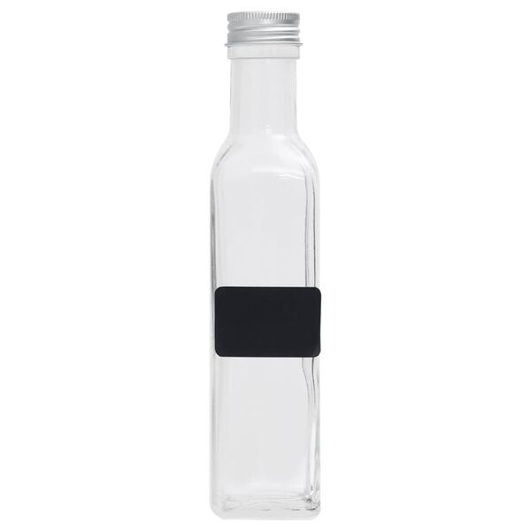 vidaXL Bouteilles en verre avec bouchon &agrave; vis 12 pcs Carr&eacute; 250 ml