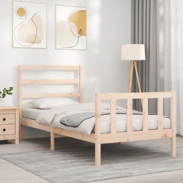 vidaXL Cadre de lit sans matelas 90x190 cm bois de pin massif