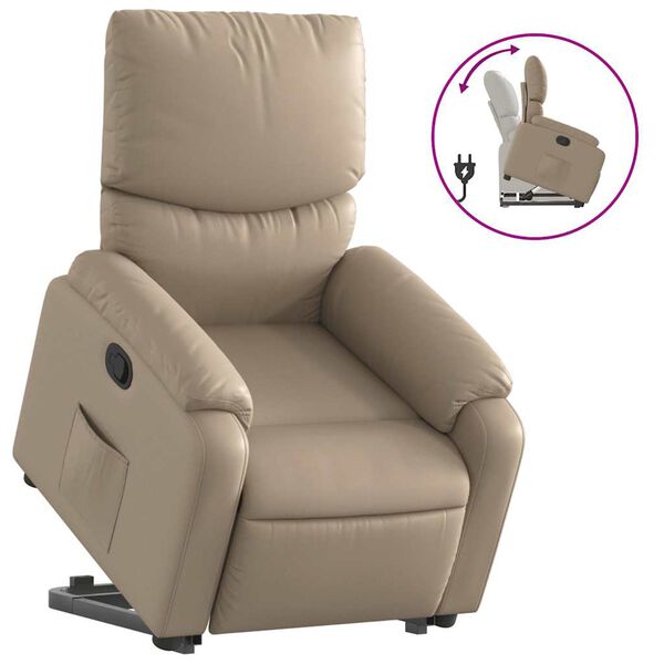 vidaXL Fauteuil inclinable Cappuccino Similicuir