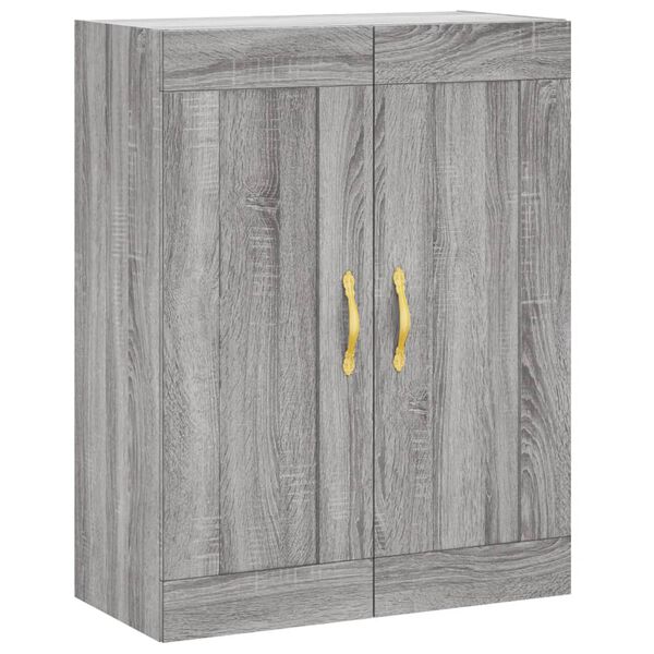 vidaXL Buffet haut Sonoma gris 69,5x34x180 cm Bois d'ing&eacute;nierie