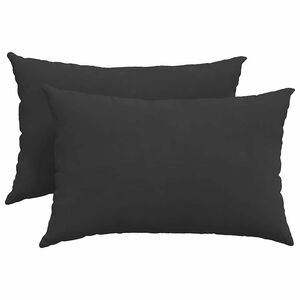 vidaXL Coussins de canap&eacute; 2 pcs Noir 60 x 40 cm tissu