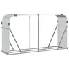 vidaXL Porte-b&ucirc;ches argent&eacute; 180x45x100 cm acier galvanis&eacute;