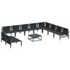 vidaXL Ensemble de canap&eacute; de jardin Anthracite Acier