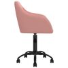 vidaXL Chaises pivotantes &agrave; manger lot de 4 rose velours