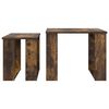 vidaXL Ensemble de tables basses 2 pcs Ch&ecirc;ne fum&eacute; Bois d'ing&eacute;nierie