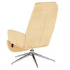 vidaXL Chaise de relaxation avec repose-pied Cr&egrave;me Tissu microfibre
