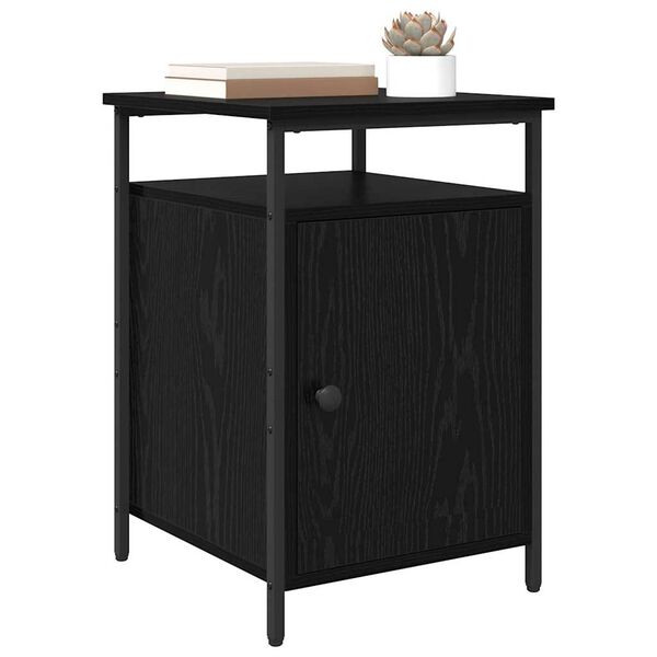 vidaXL Cabinet de chevet Ch&ecirc;ne noir 40 x 42 x 60cm Bois d'ing&eacute;nierie