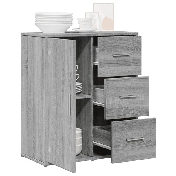 vidaXL Buffet sonoma gris 60x31x70 cm bois d'ing&eacute;nierie