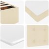 vidaXL Cadre de lit ottoman avec matelas cr&egrave;me 90x190 cm tissu