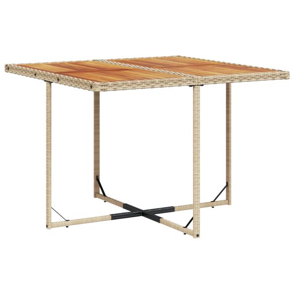 vidaXL Ensemble &agrave; manger de jardin avec coussins 5pcs Beige poly rotin