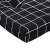 vidaXL Coussins de chaise longue lot de 2 noir motif &agrave; carreaux