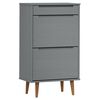 vidaXL Armoire &agrave; chaussures MOLDE Gris 59,5x35x103 cm Bois de pin