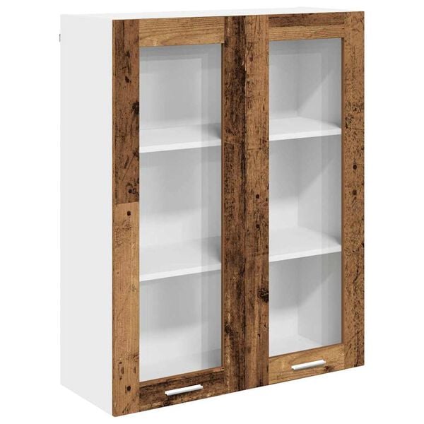 vidaXL Armoire suspendue avec stockage Bois ancien 80 x 31 x 100 cm