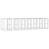 vidaXL Chenil ext&eacute;rieur Acier galvanis&eacute; 16,94 m&sup2;