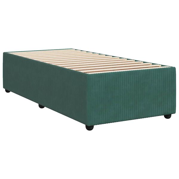 vidaXL Cadre de lit sans matelas vert foncé 90x200 cm velours