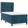 vidaXL Sommier &agrave; lattes de lit avec matelas Bleu fonc&eacute; 90x200 cm
