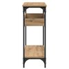 vidaXL Table console avec &eacute;tag&egrave;re ch&ecirc;ne artisanal 100 x 29 x 75 cm