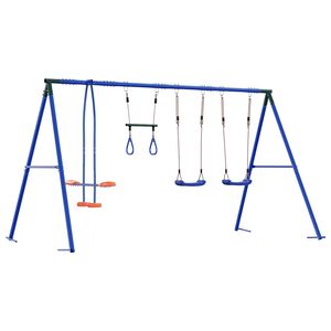 vidaXL Ensemble de balan&ccedil;oires d'ext&eacute;rieur Multicolore Acier et PE