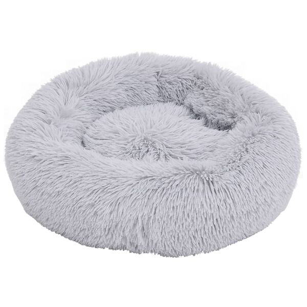 vidaXL Coussin lavable pour chiens/chats Gris clair 50x50x12cm Peluche