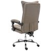 vidaXL Chaise de bureau de massage Taupe Tissu